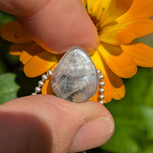 Charger l'image dans la galerie, Fluorite with Mica inclusions teardrop pendant