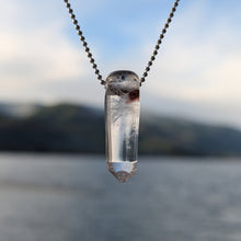 Charger l'image dans la galerie, Phantom Quartz with Hematite inclusions Pendulum pendant