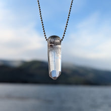 Charger l'image dans la galerie, Phantom Quartz with Hematite inclusions Pendulum pendant