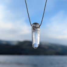 Charger l'image dans la galerie, Phantom Quartz with Hematite inclusions Pendulum pendant