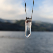 Charger l'image dans la galerie, Phantom Quartz with Hematite inclusions Pendulum pendant