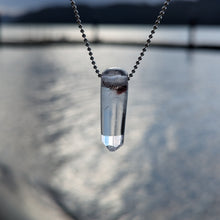 Charger l'image dans la galerie, Phantom Quartz with Hematite inclusions Pendulum pendant