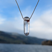 Charger l'image dans la galerie, Phantom Quartz with Hematite inclusions Pendulum pendant