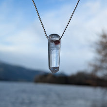 Charger l'image dans la galerie, Phantom Quartz with Hematite inclusions Pendulum pendant