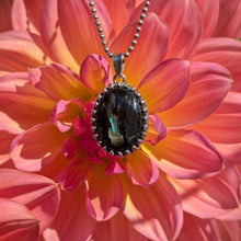Load image into Gallery viewer, Nuummite in 925 silver bezel pendant #3