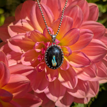 Load image into Gallery viewer, Nuummite in 925 silver bezel pendant #3