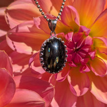 Load image into Gallery viewer, Nuummite in 925 silver bezel pendant #4