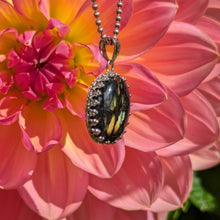 Load image into Gallery viewer, Nuummite in 925 silver bezel pendant #4