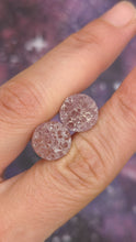 Charger et lire la vidéo dans la visionneuse de la Galerie, 00g (10mm) Pink Amethyst druzy plugs