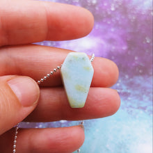 Load image into Gallery viewer, Chrysoprase coffin pendant