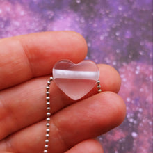 Load image into Gallery viewer, Rose Quartz heart pendant - transparent