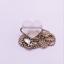 Load image into Gallery viewer, Rose Quartz heart pendant - transparent