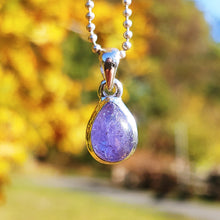 Charger l'image dans la galerie, Tiny Tanzanite teardrop silver pendant