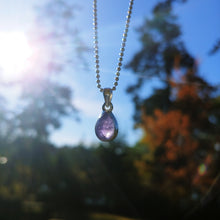 Charger l'image dans la galerie, Tiny Tanzanite teardrop silver pendant
