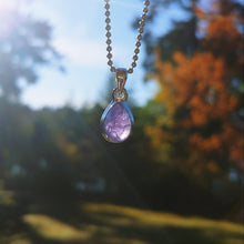 Charger l'image dans la galerie, Tiny Tanzanite teardrop silver pendant