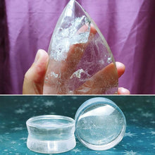 Charger l'image dans la galerie, Clear Quartz custom made to order plugs