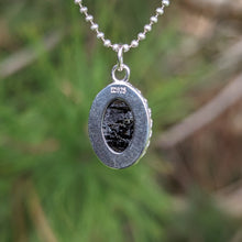 Charger l'image dans la galerie, Nuummite with magnetic Pyrrhotite inclusions in 925 silver