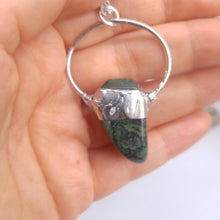 Load image into Gallery viewer, Kambaba Jasper claw with green Aventurine necklace