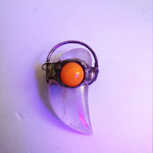 Load image into Gallery viewer, Topaz claw with Hackmanite necklace