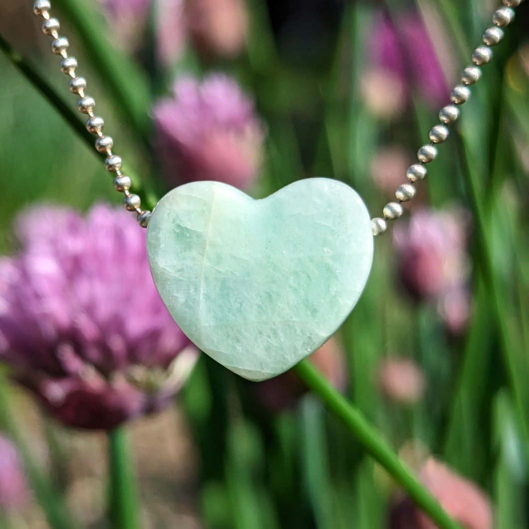 Aquamarine heart pendant