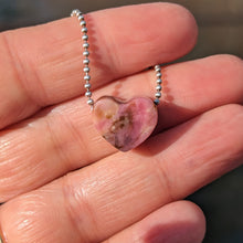 Load image into Gallery viewer, Rhodonite heart small pendant
