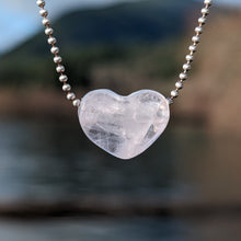 Load image into Gallery viewer, Mica in Fluorite heart pendant
