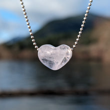 Load image into Gallery viewer, Mica in Fluorite heart pendant
