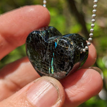 Load image into Gallery viewer, Nuummite 17.7 gram heart pendant
