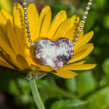 Load image into Gallery viewer, Lepidolite heart pendant #2
