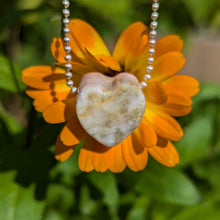 Load image into Gallery viewer, Barite heart pendant
