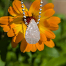 Load image into Gallery viewer, Morganite dainty teardrop pendant
