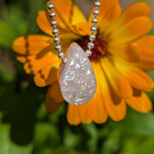 Load image into Gallery viewer, Morganite dainty teardrop pendant
