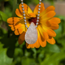 Load image into Gallery viewer, Morganite dainty teardrop pendant
