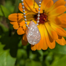 Load image into Gallery viewer, Morganite dainty teardrop pendant
