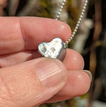 Load image into Gallery viewer, Black Moonstone small heart pendant
