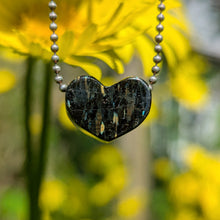 Load image into Gallery viewer, Genuine Nuummite heart pendant 5
