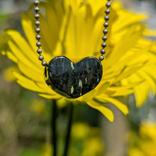 Load image into Gallery viewer, Genuine Nuummite heart pendant 5

