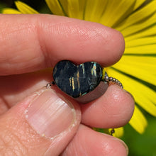 Load image into Gallery viewer, Genuine Nuummite heart pendant 5
