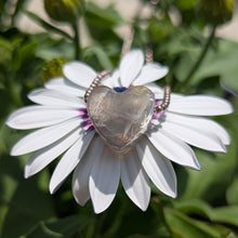 Load image into Gallery viewer, Black Moonstone small heart pendant
