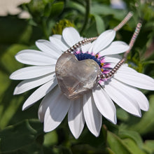 Load image into Gallery viewer, Black Moonstone small heart pendant
