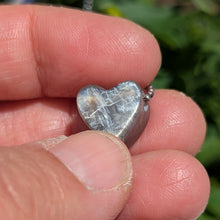 Load image into Gallery viewer, Black Moonstone small heart pendant

