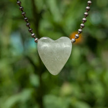 Indlæs billede til gallerivisning Libyan Desert Glass tiny heart pendant
