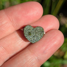Load image into Gallery viewer, Epoidote Druzy heart pendant
