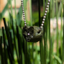 Load image into Gallery viewer, Epoidote Druzy heart pendant
