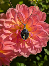 Load image into Gallery viewer, Nuummite in 925 silver bezel pendant #3
