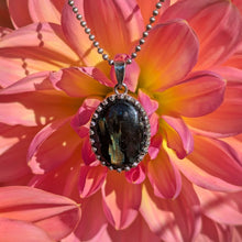 Load image into Gallery viewer, Nuummite in 925 silver bezel pendant #3
