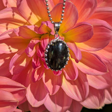 Load image into Gallery viewer, Nuummite in 925 silver bezel pendant #4

