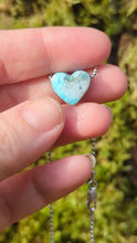 Ladda och spela upp video i Gallerivisaren, Amazonite heart pendant
