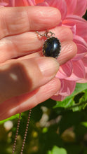Load and play video in Gallery viewer, Nuummite in 925 silver bezel pendant #4
