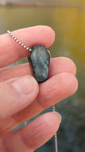 Load and play video in Gallery viewer, Anthophyllite coffin pendant
